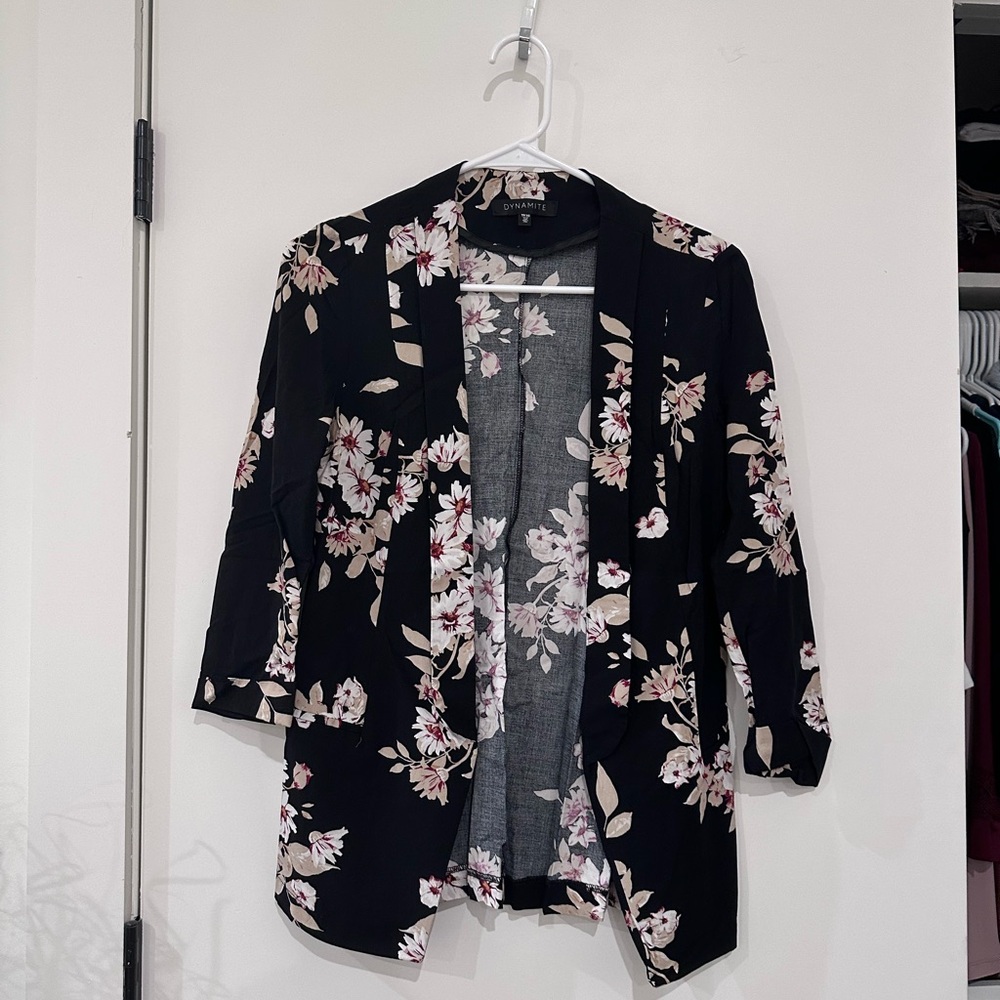 Floral Black Women's Blazer